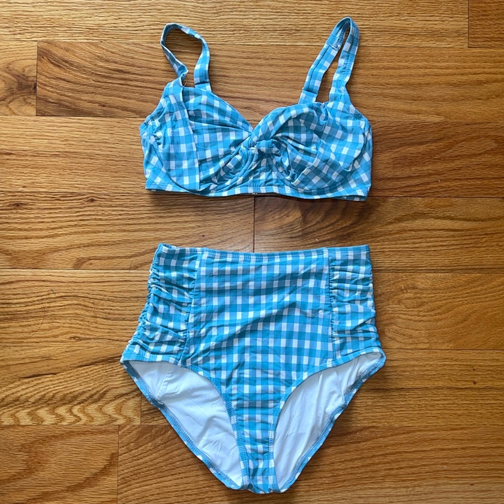 Anne Cole Gingham Retro Underwire Bikini